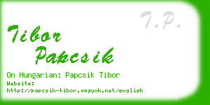 tibor papcsik business card